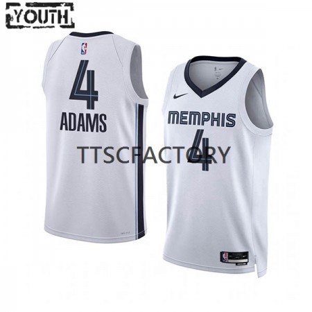 Maillot Basket Memphis Grizzlies Steven Adams 4 Nike 2022-23 Association Edition Blanc Swingman - Enfant